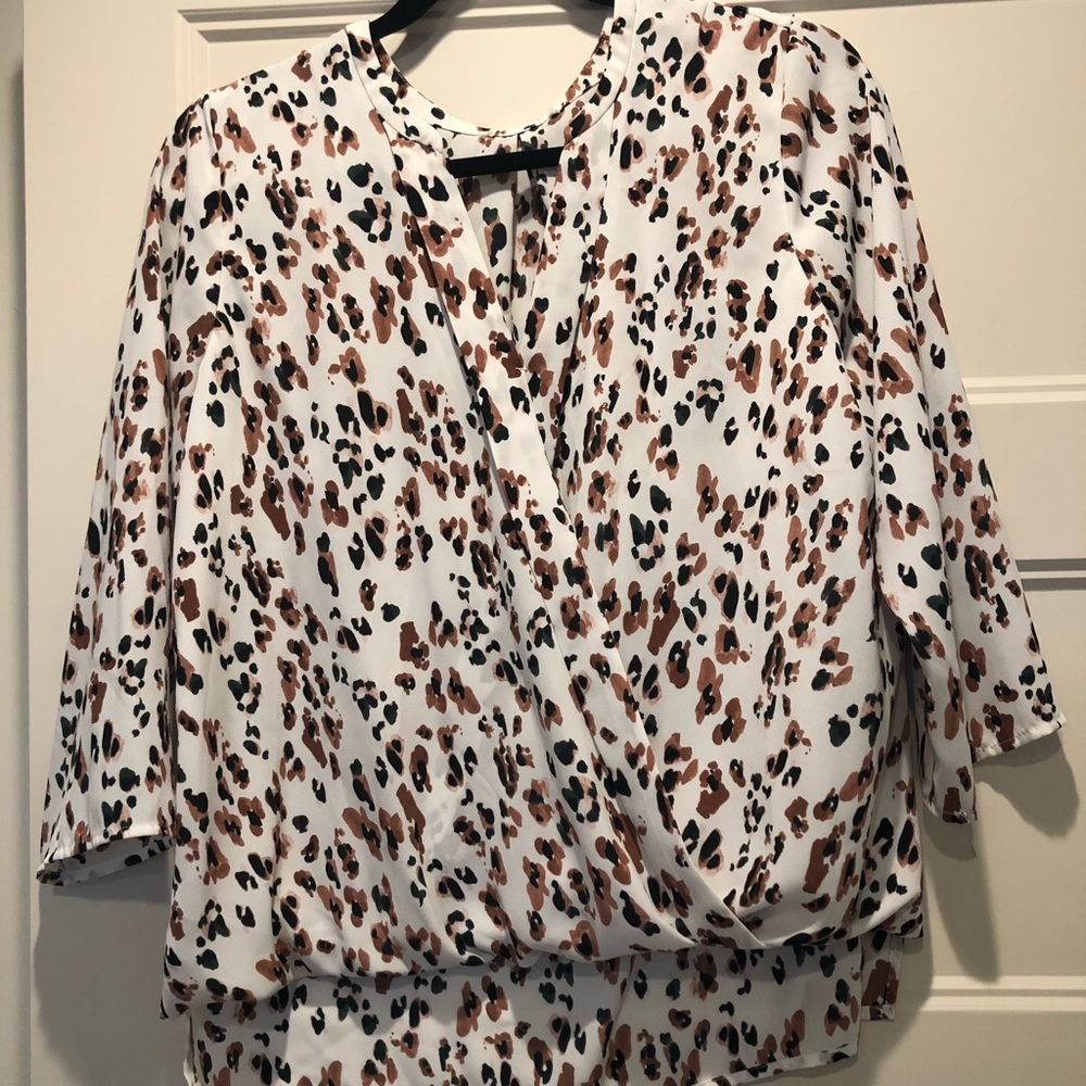 3/4 sleeve printed blouse
